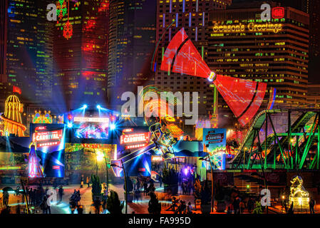 Kirmes und Karneval in Central Hongkong, China. Stockfoto