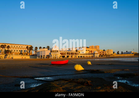 La Caleta Strand in Cadiz Stockfoto