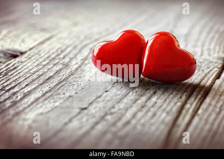 Zwei Herzen in der Liebe Stockfoto
