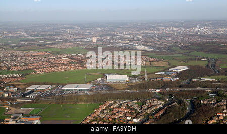 Luftbild von Tingley und M62 südlich von Leeds, UK Stockfoto