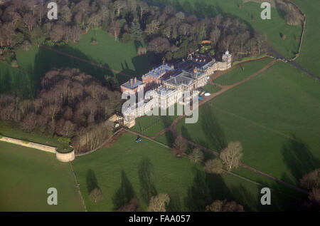 Luftaufnahme von Wentworth Woodhouse Land Haus, in der Nähe von Rotherham, Yorkshire, Großbritannien Stockfoto