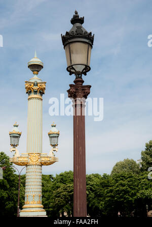 Lampen in Paris Frankreich Stockfoto