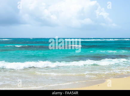 Wunderschönen tropischen Strand über eine kleine Fernbedienung Great Corn Island in der Karibik, Nicaragua Stockfoto