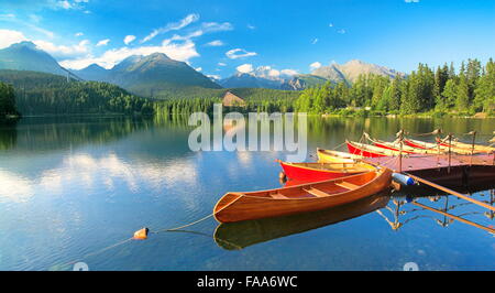 Szczyrbske Pleso See, Tatra Gebirge, Slowakei Stockfoto