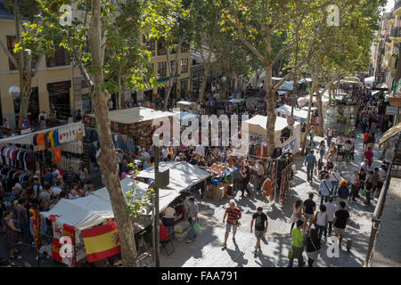 El Rastro Flohmarkt Madrid Spanien Stockfoto