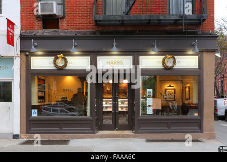 HARBS, 198 9th Ave, New York, NY. aussen Storefront eines japanischen Bäckerei im Stadtteil Chelsea in Manhattan. Stockfoto