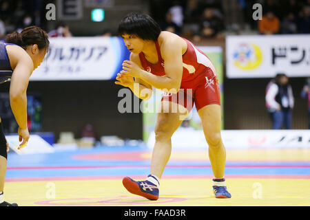 Nd Yoyogi Gymnasium, Tokio, Japan. 23. Dezember 2015. Rio Watari, 23. Dezember 2015 - Ringen: Alle Japan Wrestling Championship Frauen Freistil-75 kg am 2. Yoyogi-Gymnasium, Tokio, Japan. © YUTAKA/AFLO SPORT/Alamy Live-Nachrichten Stockfoto