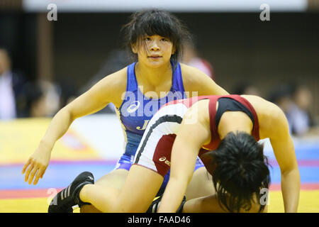 Nd Yoyogi Gymnasium, Tokio, Japan. 23. Dezember 2015. Mayu Mukaida, 23. Dezember 2015 - Ringen: Alle Japan Wrestling Championship Frauen Freistil-53 kg am 2. Yoyogi-Gymnasium, Tokio, Japan. © YUTAKA/AFLO SPORT/Alamy Live-Nachrichten Stockfoto