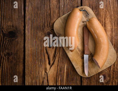 Quatsch (close-up erschossen) auf dunklem Holz geschnitten Stockfoto