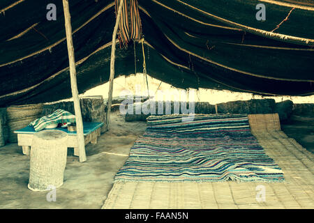 Ein Berber-Zelt in Matmata, Tunesien, Afrika Stockfoto