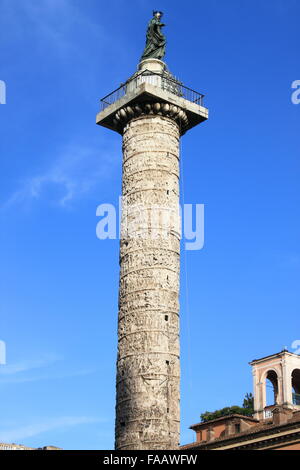 Marco Aurelio Spalte in Rom, Italien Stockfoto