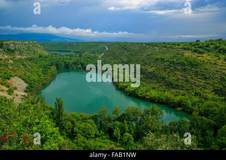 Krka Brljan Wasserfall - Wasserfall der Krka Brljan 01 Stockfoto