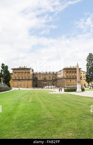 Florenz, Italien-August 26, 2014:Particular des Palazzo Pitti in Florenz-Italien, Blick vom Boboli-Garten an einem sonnigen Tag. Stockfoto