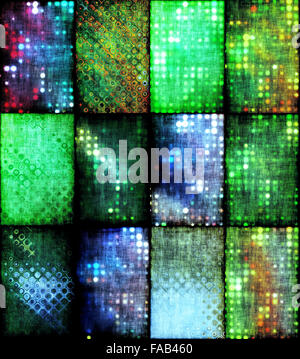 Farbigen Hintergrund Illustration der Farbe Punkte und Unschärfe im Grunge-Stil, Sammlung von Bildern Stockfoto