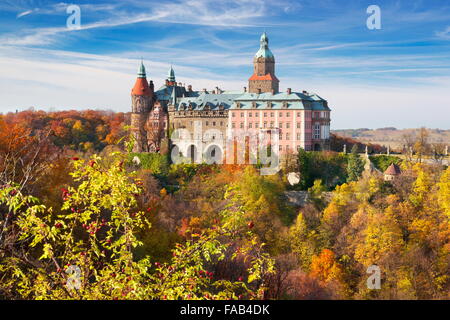 Książ Schloß - Sudeten Berge, Schlesien, Polen Stockfoto