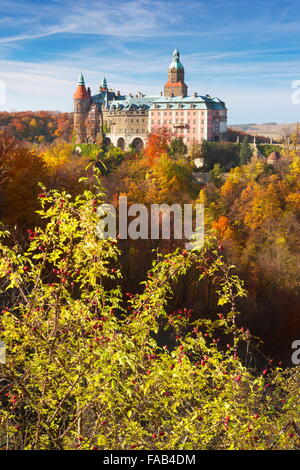 Książ Schloß - Sudeten Berge, Schlesien, Polen Stockfoto