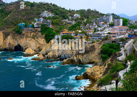 Küste Acapulco Mexiko Sierra Madre del Sur Berge Stockfoto