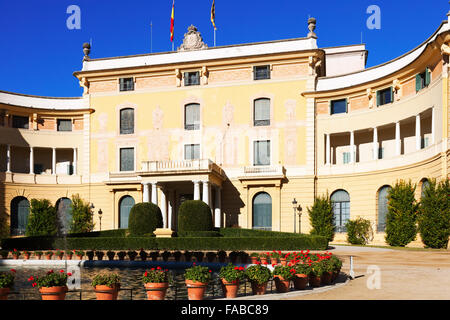 Palau Reial de Pedralbes in Barcelona. Katalonien, Spanien Stockfoto