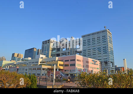 Odaiba Fuji Fernsehturm in Tokio Stockfoto