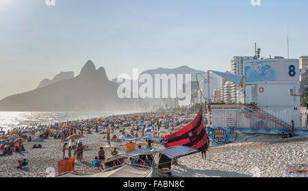 Strand von Ipanema in Rio De Janeiro, Brasilien Stockfoto