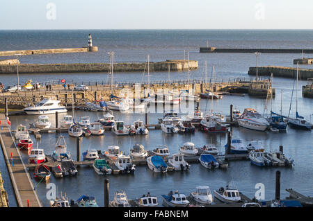 Boote innerhalb der Marina Seaham Hafen North East England, Großbritannien Stockfoto