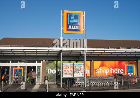 Aldi Speicher in Seaham Nord-Ost-England, UK Stockfoto