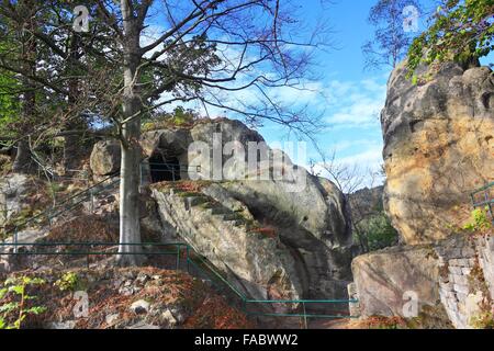 Ruinen in Cesky Raj Stockfoto