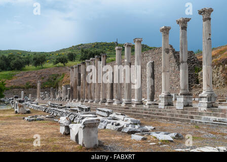 Dem Heiligtum des Asklepios in der archäologischen Stätte von Pergamon in Bergama, Türkei Stockfoto