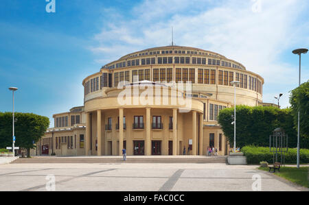 Wroclaw - Baudenkmal und UNESCO-Weltkulturerbe, Jahrhunderthalle, Polen Stockfoto