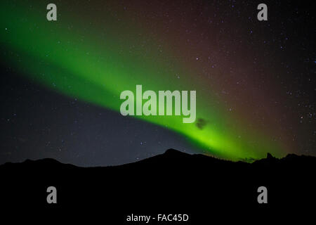 Aurora Borealis in der Brooks Range, Dalton Highway, Alaska. Stockfoto