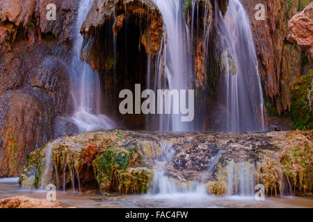 Navajo-Fälle, Havasupai Indian Reservation, Grand Canyon, Arizona. Stockfoto