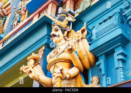 Sri Lanka - Colombo, Hindu Tempel Gopuram, Detail der Dekoration Stockfoto