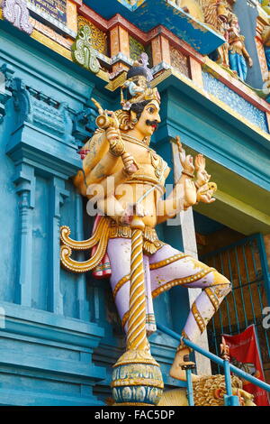 Sri Lanka - Colombo, Hindu Tempel Gopuram, Detail der Dekoration Stockfoto