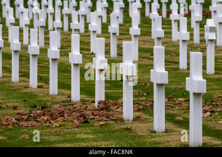 Florenz, Italien - November 2015 - amerikanische zweite Welt Soldatenfriedhof in Florenz, Italien. 2015 Stockfoto