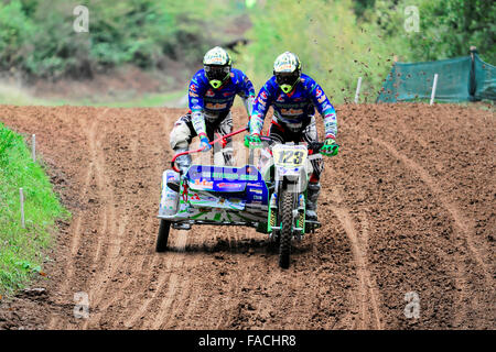 FIM Sidecar World Championship 2015, Rudersberger Motocross, Rudersberg, Baden Württemberg, Deutschland Stockfoto