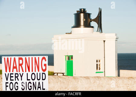 Das Nebelhorn Souter Leuchtturm auf der Nord-Ost Küste zwischen Sunderland und Newcastle, es war der erste Leuchtturm in der U Stockfoto