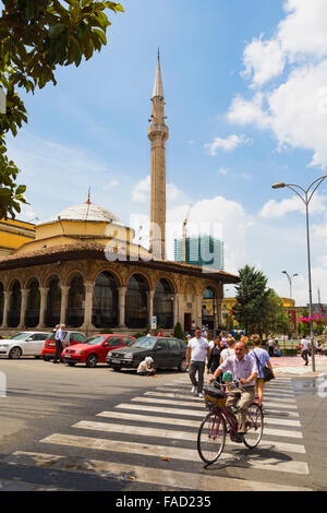 Tirana, Albanien.  Die Et'hem-Bey-Moschee. Stockfoto
