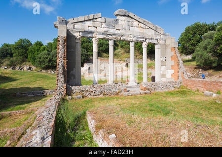 Apollonia, oder Apoloni, Fier Region, Albanien.  Antike griechische Stadt im 6. Jahrhundert v. Chr. gegründet.  Bouleuterion. Stockfoto