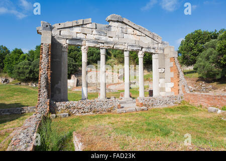 Apollonia, oder Apoloni, Fier Region, Albanien.  Antike griechische Stadt im 6. Jahrhundert v. Chr. gegründet.  Bouleuterion. Stockfoto