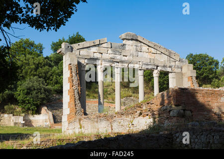 Apollonia, oder Apoloni, Fier Region, Albanien.  Antike griechische Stadt im 6. Jahrhundert v. Chr. gegründet.  Bouleuterion. Stockfoto