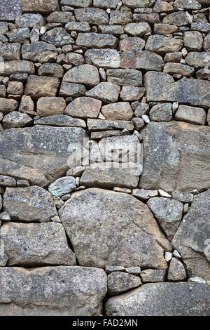 Mauerwerk von den Inkas Machu Picchu auf als Hintergrund Stockfoto