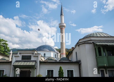 klassischen osmanischen Stil Kaiser Moschee (Careva Dzamija) aus dem 15. Jahrhundert in Sarajevo, Bosnien und Herzegowina Stockfoto