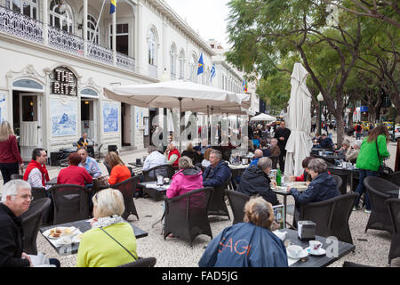 Ritz Cafe auf Avenida Arriaga. Funchal, Madeira Stockfoto