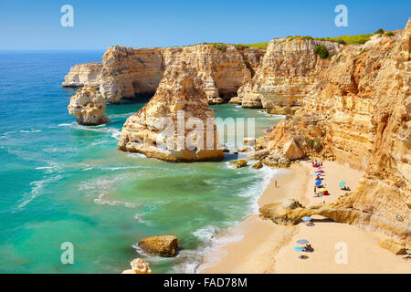 Praia da Marinha Strand, Algarve, Portugal Stockfoto