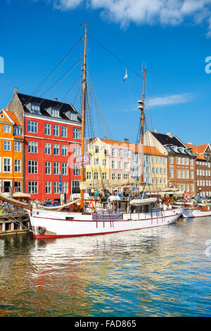Kopenhagen, Dänemark - Nyhavn Kanal Stockfoto