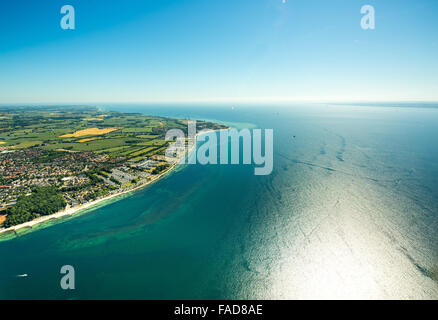 Luftaufnahme, Neustadt in Holstein, Lübecker Bucht, Ostsee, Hansestadt, Schleswig-Holstein, Deutschland, Europa, Luftbild Stockfoto