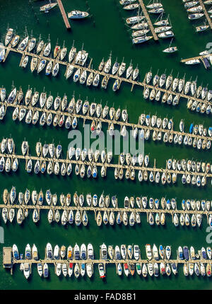 Luftaufnahme, Marina Marina Neustadt Holstein, Segelboote, Marina Wiek, Neustadt in Holstein, Lübecker Bucht, Hansestadt, Stockfoto