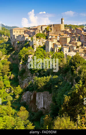 Sorano Stadt, Toskana, Italien Stockfoto