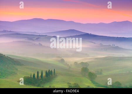 San Quirico D'Orcia, Toskana Landschaft, Italien Stockfoto