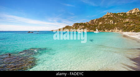 Strand von Roccapina, Golfe de Roccapina, Südwestküste, Korsika, Frankreich Stockfoto